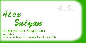 alex sulyan business card
